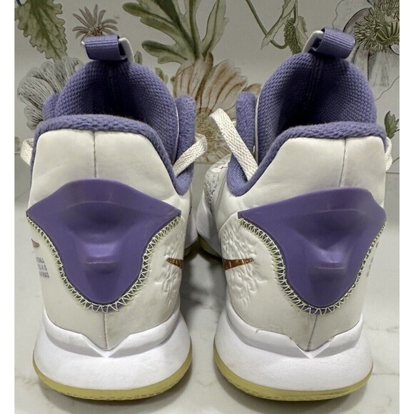 Nike LeBron Witness 5 Summit White Metallic Bronze CQ9380-102 SIZE 8 Air Zoom - Picture 3 of 8